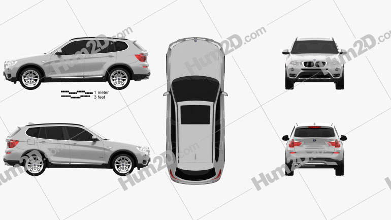 BMW X3 (F25) 2014 car clipart