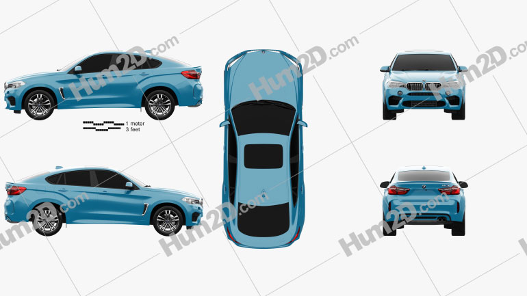 BMW X6 M 2014 Blueprint