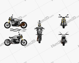 BMW R nineT 2014 Motorcycle clipart