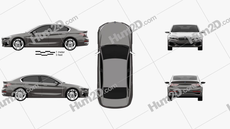 BMW Compact Sedan 2015 Clipart Bild