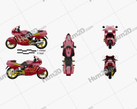 BMW K1 1988 Motorcycle clipart