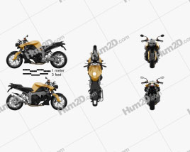 BMW K1300R 2012 Motorcycle clipart