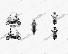 BMW C1-E 2009 Motorcycle clipart