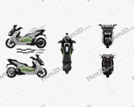 BMW C Evolution 2014 Motorcycle clipart