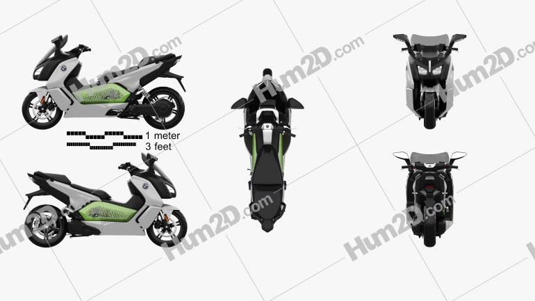 BMW C Evolution 2014 Motorcycle clipart