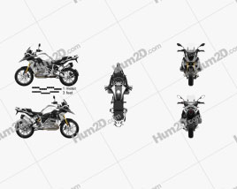 BMW R1200GS 2017 Motorcycle clipart