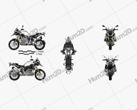 BMW R1200GS 2017 Moto clipart