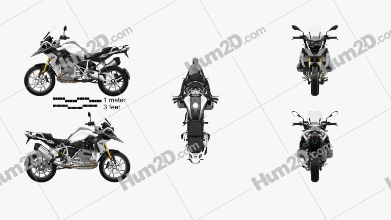 BMW R1200GS 2017 Motorcycle clipart