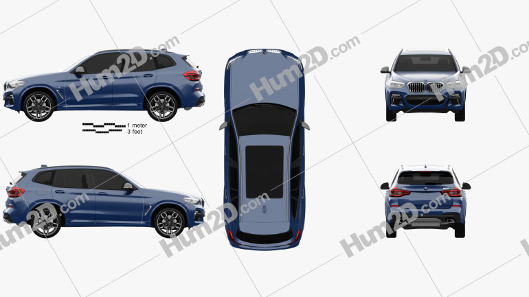 BMW X3 M (G01) 2018 car clipart
