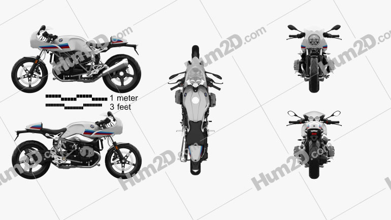 BMW R nineT Racer 2017 Motorcycle clipart