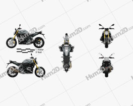 BMW R1200R 2015 Motorcycle clipart