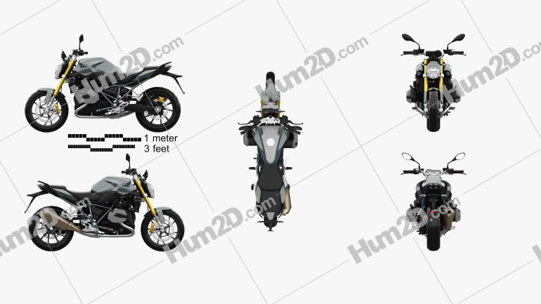 BMW R1200R 2015 Motorcycle clipart