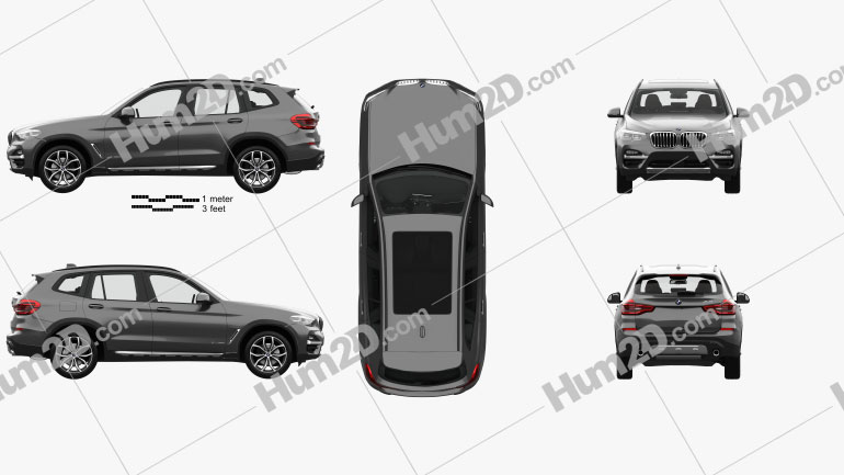 BMW X3 (G01) xLine with HQ interior 2018 PNG Clipart