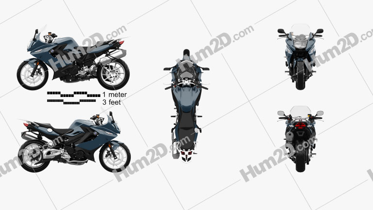 BMW F800GT 2018 Motorcycle clipart