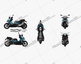 BMW C 400 X 2018 Motorcycle clipart