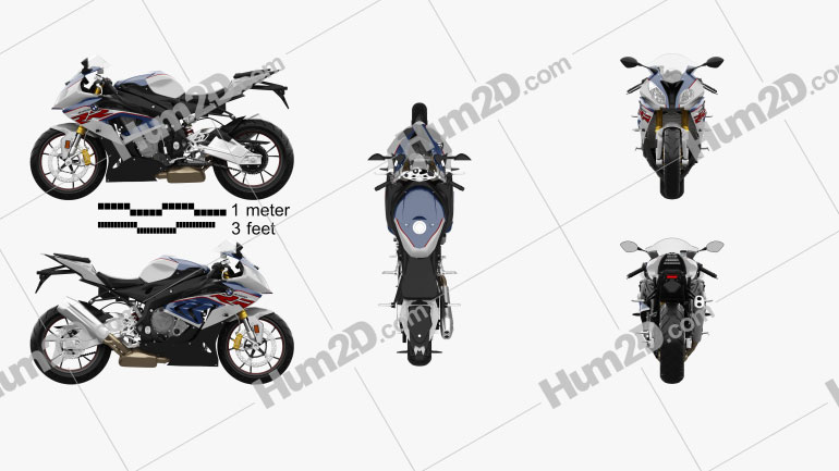 BMW S1000RR 2018 Motorcycle clipart