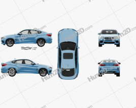 BMW X6 M with HQ interior 2015 car clipart