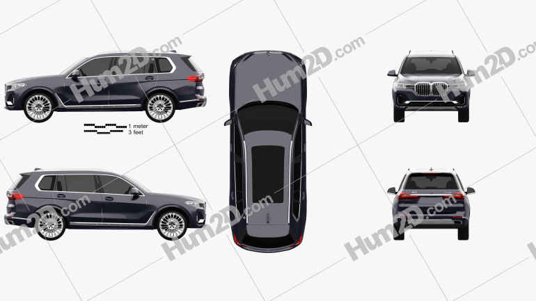 BMW X7 (G07) 2019 PNG Clipart