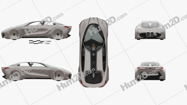 BMW Vision Next 100 with HQ interior 2016 car clipart