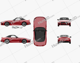 BMW Z4 M40i First Edition roadster mit HD Innenraum 2019 car clipart