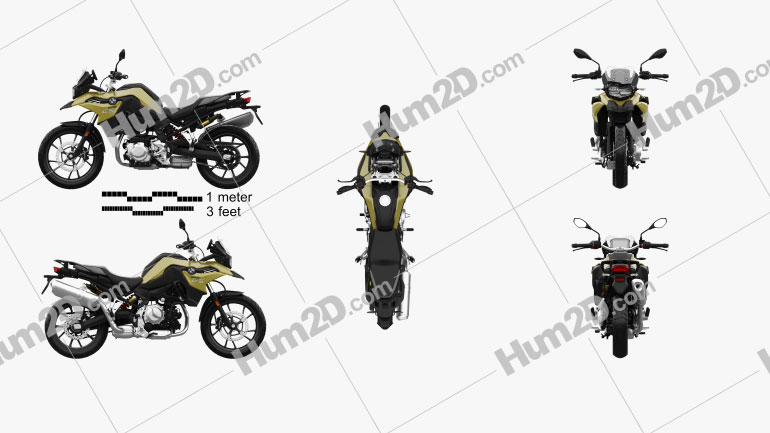 BMW F750GS 2019 Motorcycle clipart