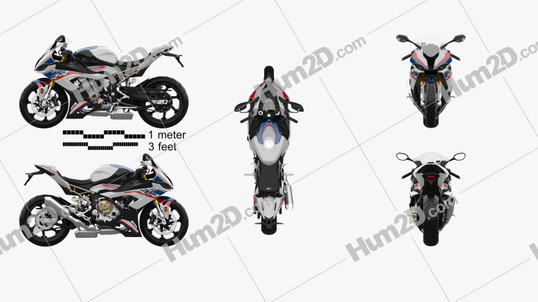 BMW S1000RR 2019 Motorcycle clipart