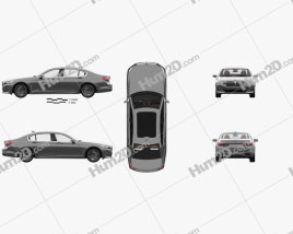 BMW 7-series L com interior HQ 2019 car clipart