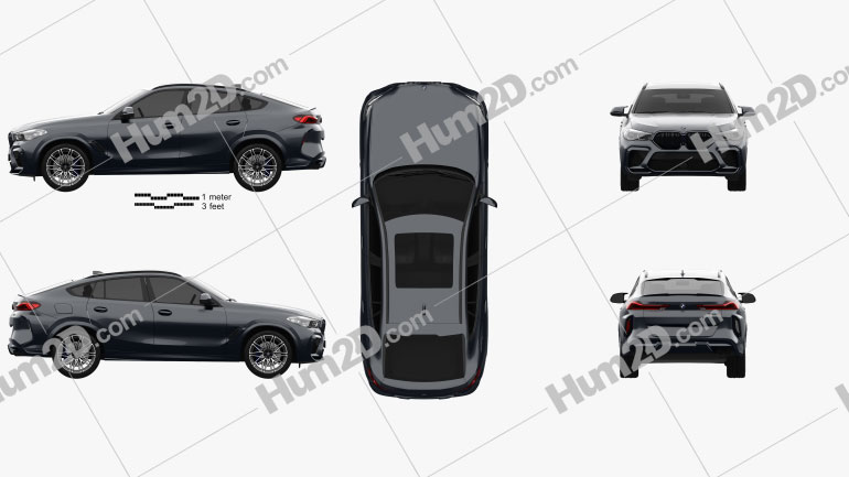 BMW X6 M Competition 2020 Imagem Clipart
