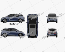 BMW i3 2017 car clipart