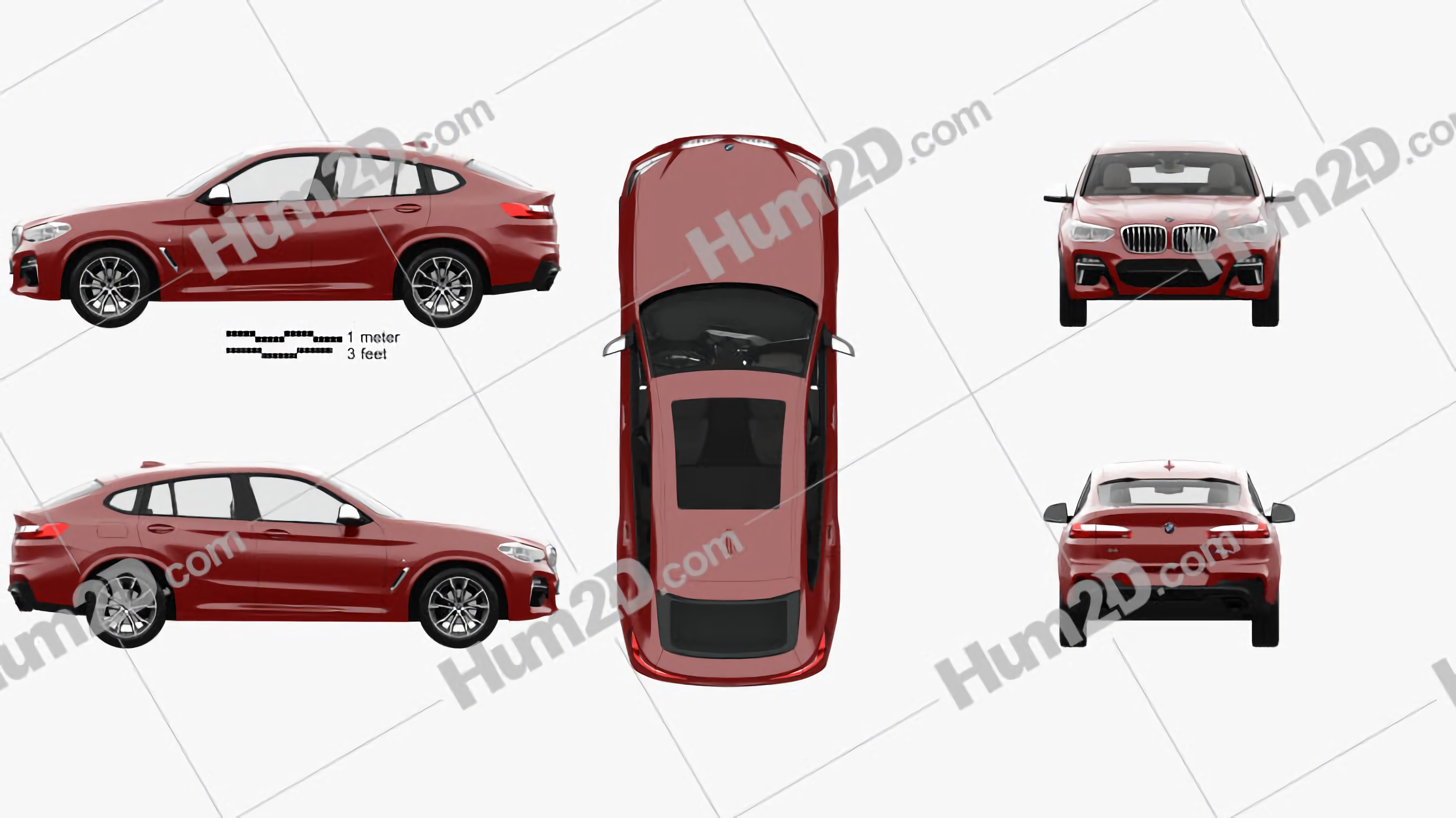 BMW X4 (G02) M-sport com interior HQ 2019 Imagem Clipart