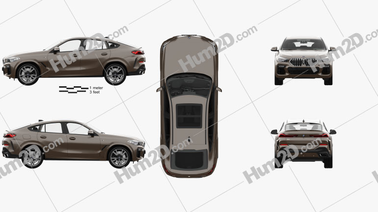 Bmw X6 G06 M Sport With Hq Interior 2020 Clipart And Blueprint Download Vehicles Clip Art Images In Png Psd