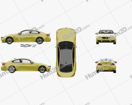 BMW M4 coupe with HQ interior 2014 car clipart