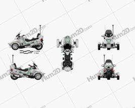 BRP Can-Am Spyder Police Dubai 2014 Motorcycle clipart