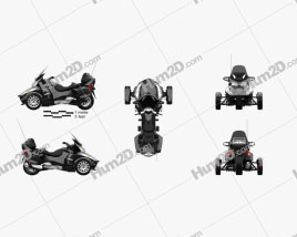 BRP Can-Am Spyder RT 2014 Motorcycle clipart