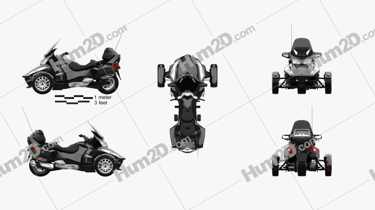 BRP Can-Am Spyder RT 2014 Motorrad clipart