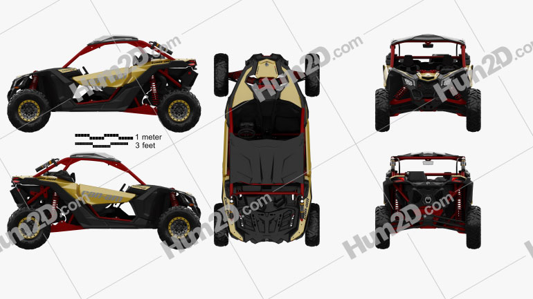 BRP Can-am Maverick X3 XRS with HQ interior 2017 Clipart Image