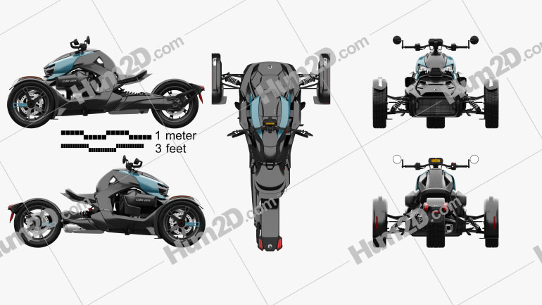 BRP Can-Am Ryker 2021 Motorcycle clipart