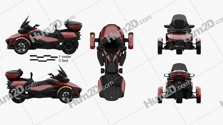 BRP Can-Am Spyder RT 2020 Motorcycle clipart