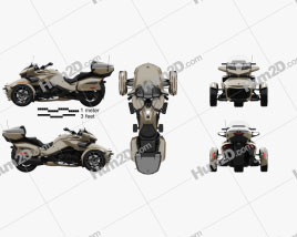 BRP Can-Am Spyder F3 Limited 2020 clipart