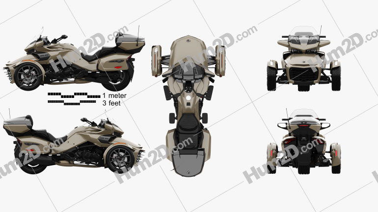 BRP Can-Am Spyder F3 Limited 2020 Blueprint