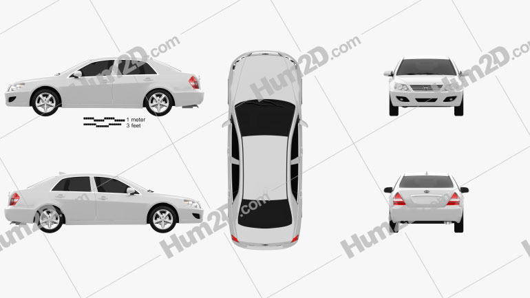 BYD F6 2012 Clipart Image