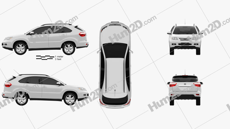 BYD S6 2012 car clipart