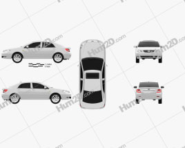 BYD F3 2012 car clipart