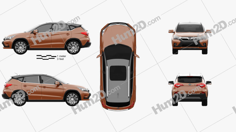 BYD S3 2015 car clipart