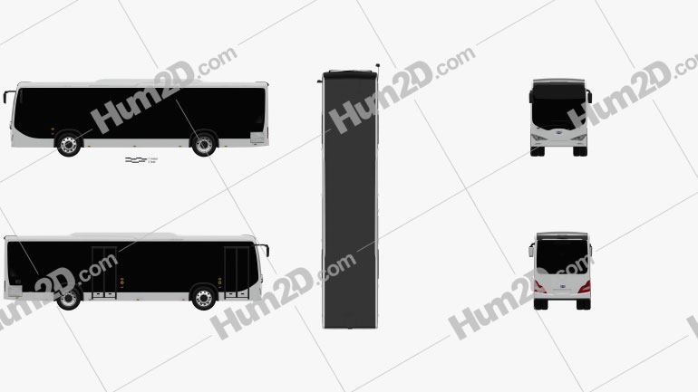 BYD K9 Bus 2010 clipart