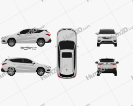 BYD Song S3 EV400 2018 car clipart