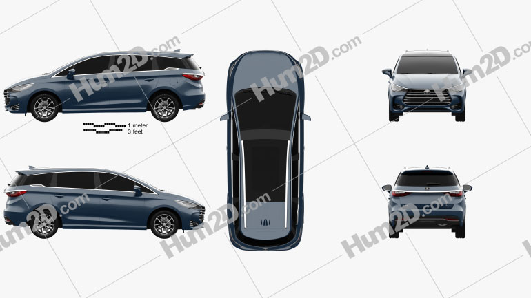 BYD Song Max 2018 car clipart