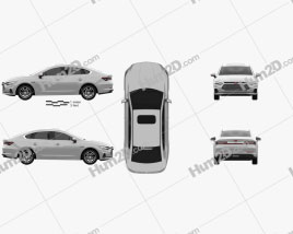 BYD Qin Pro 2018 car clipart