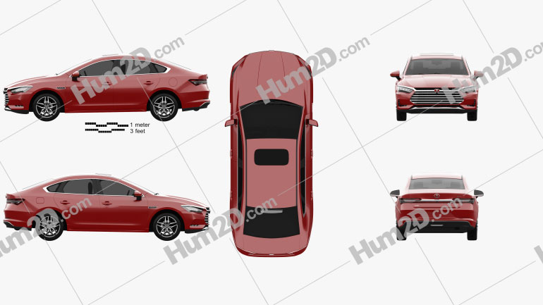 BYD Qin Pro DM 2018 car clipart