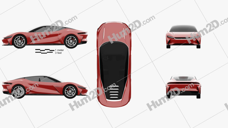 BYD e-SEED GT 2019 car clipart